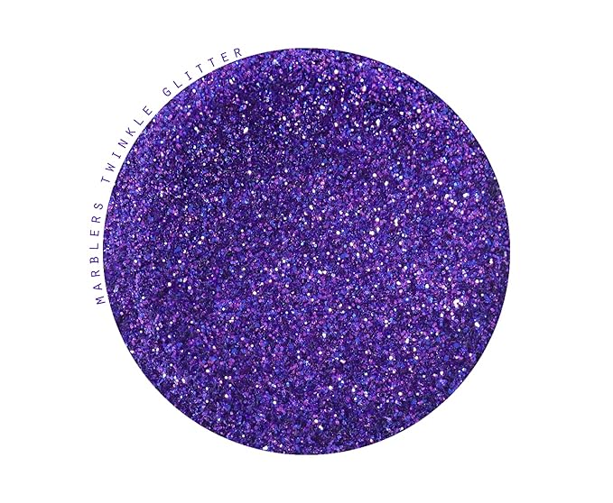 MARBLERS Twinkle Face & Body Glitter [Pansy Purple] 0.18oz (5g) | Fine | Non-Toxic | Vegan | Cruelty-Free | Festival, Rave & Party Makeup | Eye, Hair, Nail Polish, Eyeshadow | Nail Art | Gel Nail