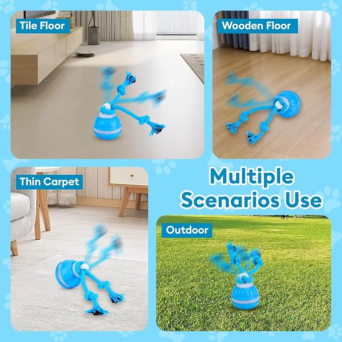 Interactive Dog Toys for Dogs – Automatic Moving Dog Toy Ball, Smart Dog Puzzle Toy for Boredom & Enrichment, Durable Dog Toys for Small Dogs & Aggressive Chewers, Puppy Interactive Toys