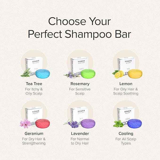 Maka Nature Low-Carbon Shampoo Bar | Korean K-Beauty Haircare with Natural Ingredients for Scalp & Hair Types | Vegan, Eco-Friendly, pH balanced, 3.35oz (Lemon), Made in Korea