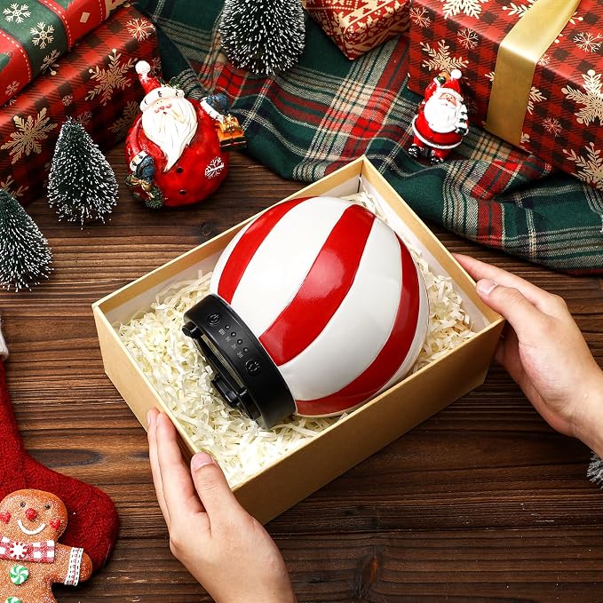 Glooglitter Ceramic Candy Diffuser Christmas Essential Oil Diffuser Gifts 120ml Holiday Present for Essential Oil Small Aromatherapy Humidifier Warmer for Home Office Decorations