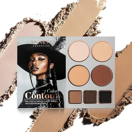 43 Color Cosmetic Palette - Pigmented Eyeshadow, Blendable Blush, Highlighter & Contour, Long-Wear Makeup Kit for Full Face Makeup, Travel-Friendly (A)