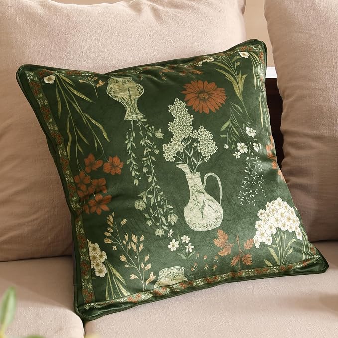 Designer Velvet Throw Pillow Cover,Set of 2,22"x22"-Nocturne | Pillow Cover,Concealed Zipper Design,Dragonfly Pattern,Sofas,Bedroom,Living Room,Lounge Chairs,All Season Home Decor