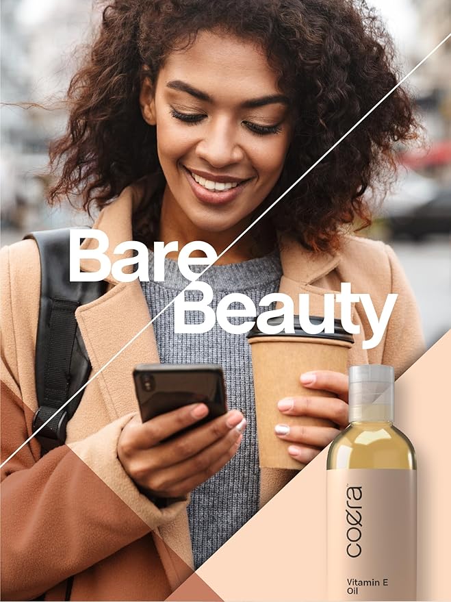 Coera Vitamin E Oil | 5,000 IU | 4 fl oz | Moisturizing & Nourishing Skin Oil for Face, Hands, and Body | Free of Parabens, SLS, & Fragrances
