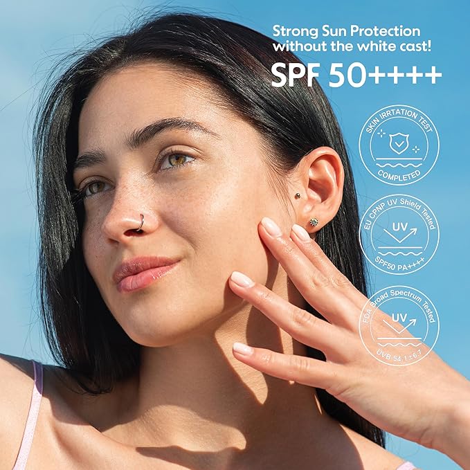 FRUDIA Blueberry Hydrating Air Fit Sunscreen SPF 50 PA++++ Korean Skincare Moisturizing Face Sunscreen with Blueberry Extract, Panthenol & Triple Hyaluronic Acid, Ultra-Light, No White Cast, 1.76 oz