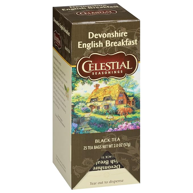 Celestial Seasonings Devonshire English Breakfast Black Tea 25 Tea Bags (Pack of 3)