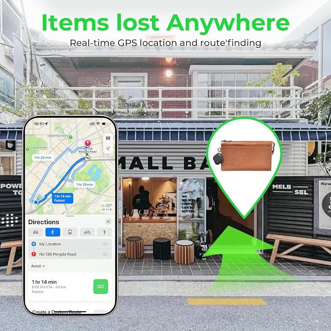 Tracker Tags-4 Pack(iOS Only), ltem Finder Smart Tag Set Black | IP67 Waterproof, Loud Beep, Replaceable Battery, Smart Tag for Keys, Bags, Luggage, Pets, Wallet, Compatible with Find My APP