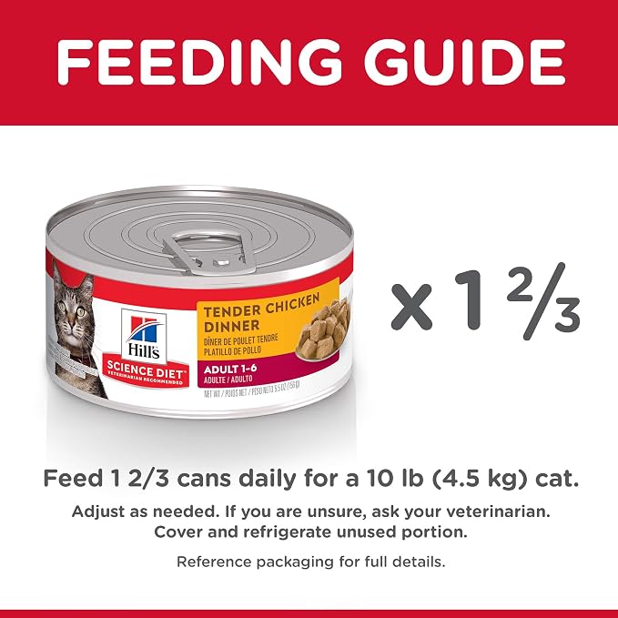 Hill's Science Diet Adult 1-6 Wet Cat Food | #1 Veterinarian Recommended, Chicken Stew, 5.5 oz. Cans, 24-Pack