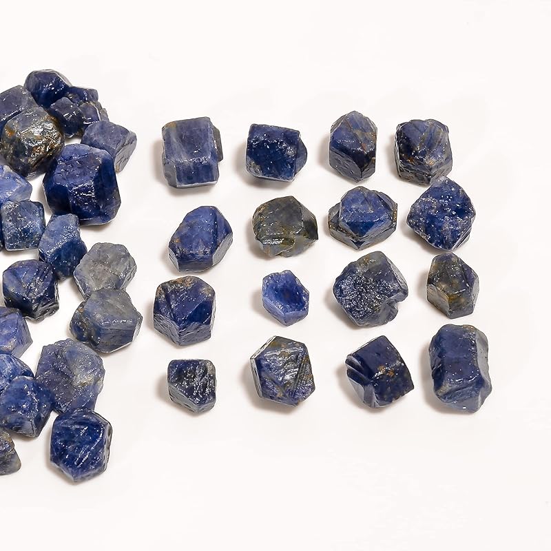 GEMKORA™ 50 carats Raw Blue Sapphire Crystals, Wholesale Lot, Natural Gemstone, Rough Crystals, Rock Stones, Jewelry Making Supplies, DIY & Crafts, September Birthstone