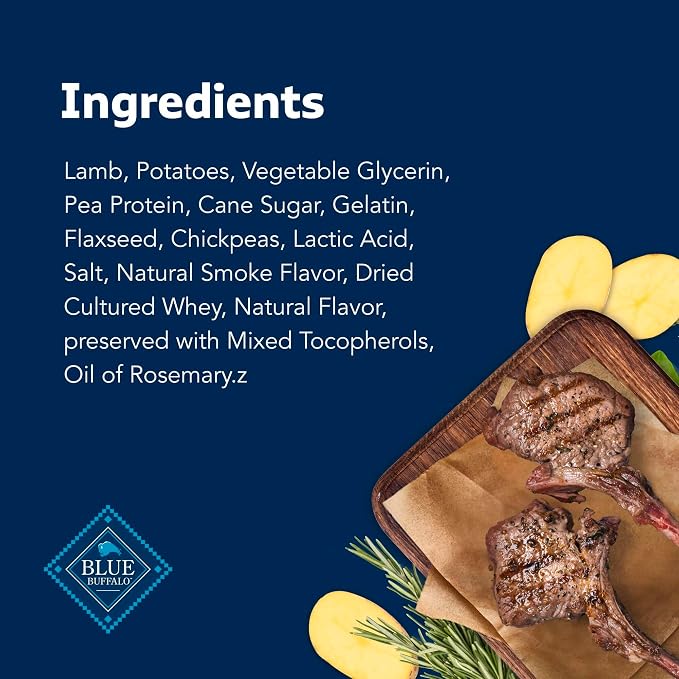 Blue Buffalo Stix Lamb Pepperoni-Style Dog Treats, 5 oz, 6 ct | Real Lamb #1 Ingredient, Soft & Easy to Tear, Developed by Veterinarians & Nutritionists, Great for Training