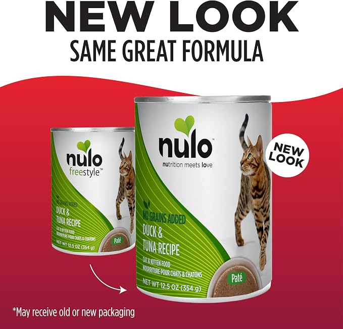 Nulo Duck & Tuna Recipe Pate Wet Canned Cat Food, 12.5 Ounce (Pack of 12)