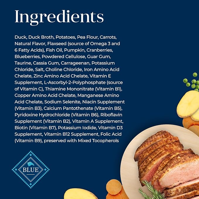 Blue Buffalo Basics Duck Grain-Free Wet Cat Food, 3 oz, 24 ct | Skin & Stomach Care, Real Duck #1 Ingredient, Limited Ingredient Diet, Antioxidant-Rich LifeSource Bits, Skin & Coat Health