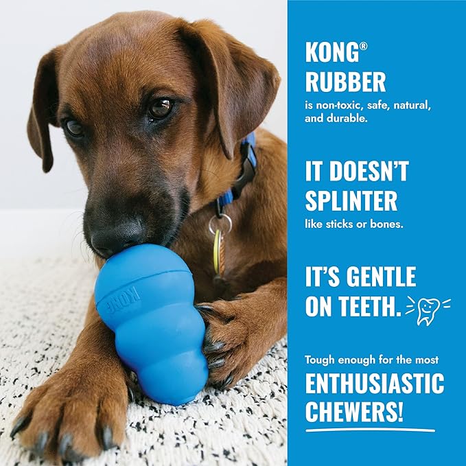 KONG Puppy Activity Ball, Natural Rubber Teething Toy, Medium Puppies, Pink