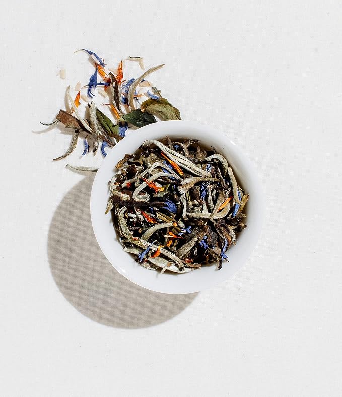 Art of Tea White Coconut Crème Tea 1.5oz Loose Leaf Tea Tin, Premium White Tea Blend with Coconut & Floral Botanicals, Smooth Tropical Dessert Tea, Hot or Iced Gourmet Tea