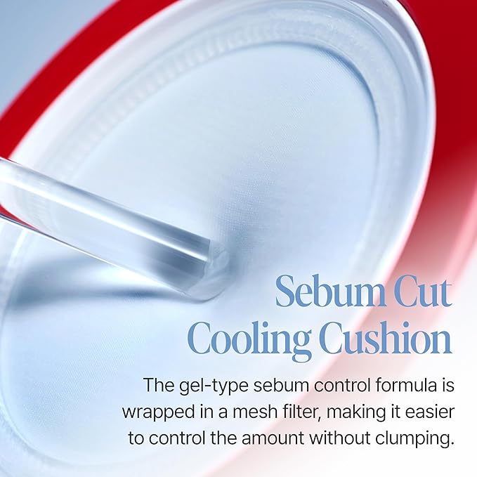 Espoir Be Velvet Sebum Cut Cooling CushionㅣGel-to-Powder Formula with No Clump, Excess Sebum & Oil Control, Sweat-proof, No White Cast and Fresh Finish with Instant Cooling Down, Korean Makeup