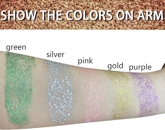 MEICOLY Silver Body Glitter Stick,Waterproof Halloween Face Glitter Gel,Chunky Glitter Face Paint,Mermaid Sequin Hair Glitter Makeup,Sparkle Body Glitter for Women and Kid,Festival Accessories Glitter