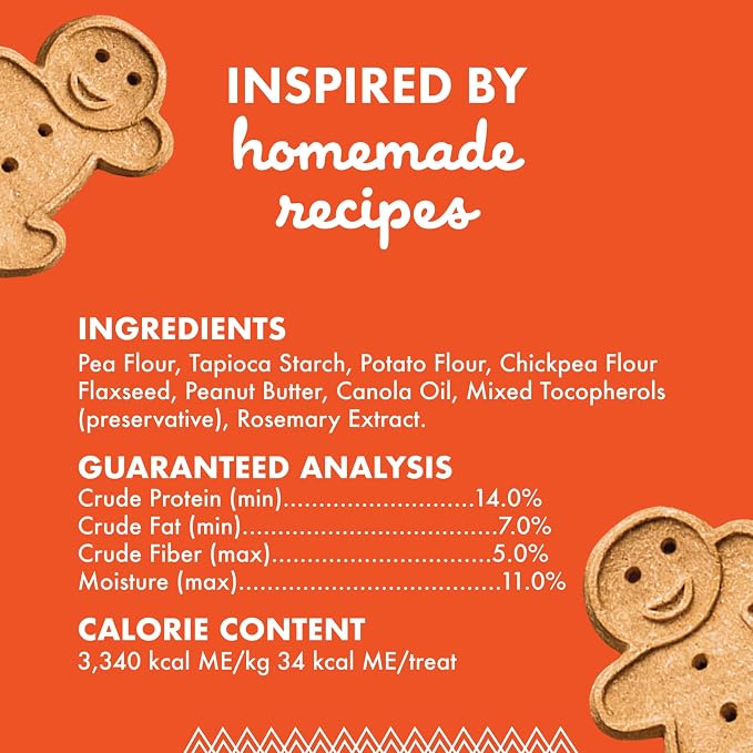 Buddy Biscuits Grain Free Crunchy Treats with Peanut Butter - 14 oz. (Pack of 2)