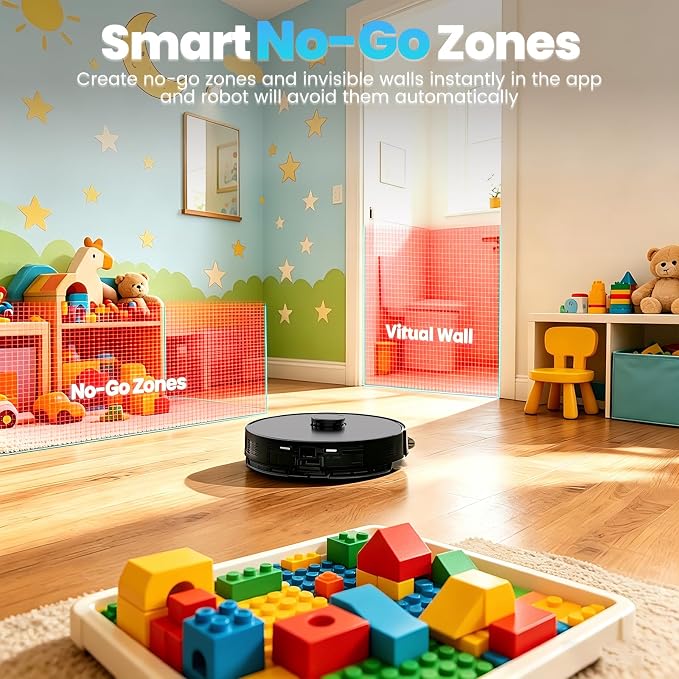 E10+ Robot Vacuum & Mop Combo Self Emptying with 8,000Pa, Robotic Vacuums Cleaner for Pet Hair, LiDAR Navigation, 75-Day Capacity, Carpet Detection, Anti-Tangle, 150-Min Runtime, for Floors, Carpet
