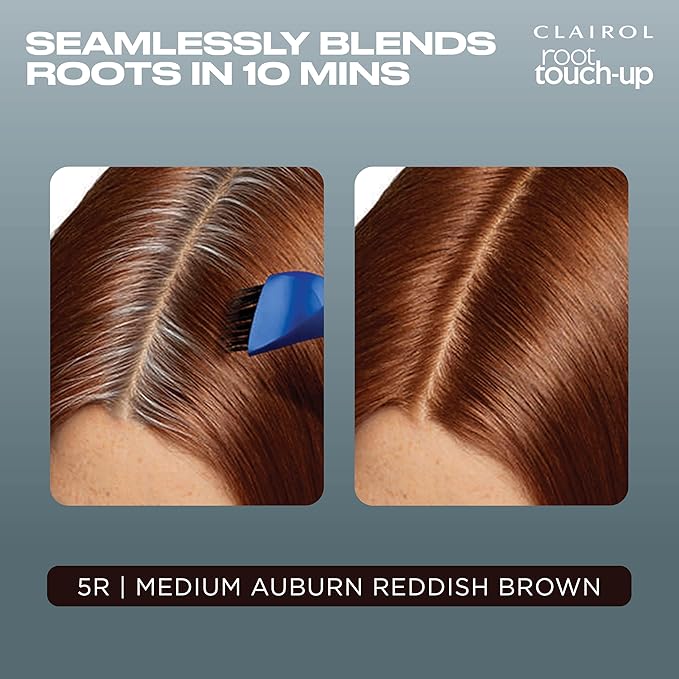 Clairol Root Touch-Up by Nice'n Easy Permanent Hair Dye, 5R Medium Auburn/Reddish Brown Hair Color, Pack of 2