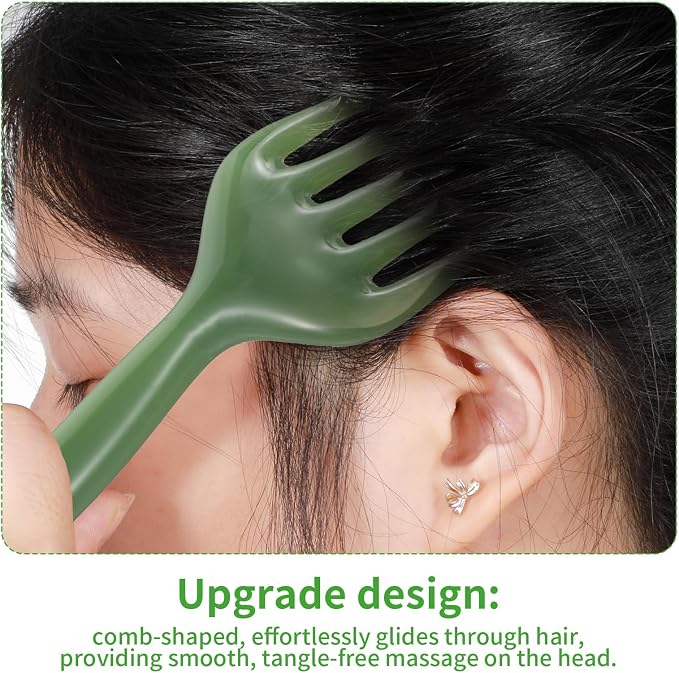 WY LIGHTING LEVEL 2Pcs Head Massager Manual Hair Scalp Massager Gua Sha Five Claw Massage Tool Comb Portable Handheld Resin Relax Tool for Father's Day Mother's Day Gifts (Pink Purple; Green)