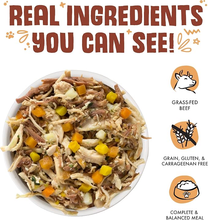 Weruva Classic Dog Food, Wok The Dog with Chicken Breast, Beef & Pumpkin in Gravy, 14oz Can (Pack of 12)