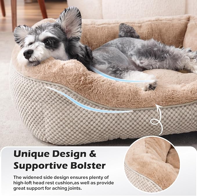 XL Dog Beds Large Sized Dog, Washable Orthopedic Warming Soft Sleeping Durable with Anti-Slip Bottom