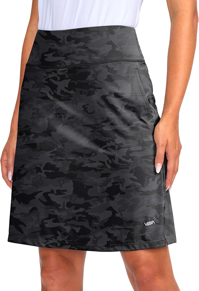 Women's 20" Knee Length Skorts Skirts UPF50+ Athletic Tennis Golf Skirt for Women Casual Summer Skirts