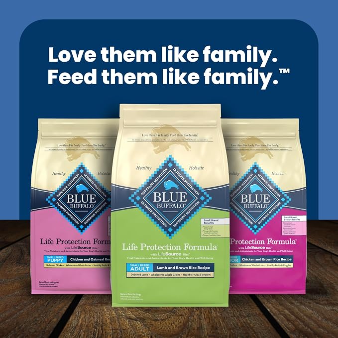 Blue Buffalo Life Protection Formula Lamb Small Breed Dry Dog Food, 15 lb | Real Lamb #1 Ingredient, Antioxidant-Rich LifeSource Bits, Supports Higher Energy Needs, Formulated for Small Breed Dogs
