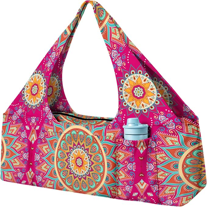 Yoga Mat Bag Large Yoga Bag and Carrier with Strap Zipper and Pockets Fits All Your Stuff Yoga Tote Pilates Bags for Women Fit Most Size Mats