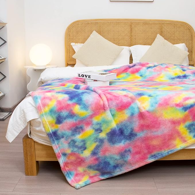 MUGD Fleece Blanket Pink Throw Blanket Throw Blanket for Couch Soft Lightweight Plush Cozy Microfiber Blankets