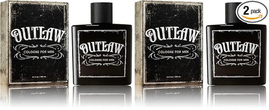 Outlaw Men’s Cologne by Tru Western - Refreshing Bergamot, Lavender and Fir Balsam for a Sensual Aroma - 3.4 oz (Pack of 2)
