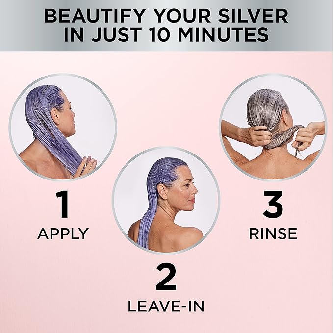 L'Oreal Paris Le Color Gloss Step Toning Gloss,In-Shower Hair Toner with Deep Conditioning Treatment Formula for Gray Hair,Silver Slate,1 Kit,(Pack of 2)