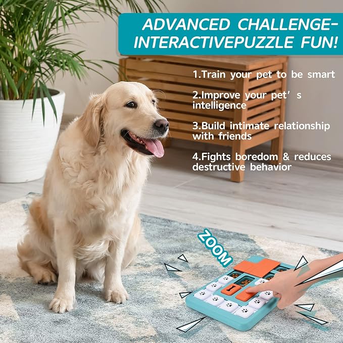 FOXMM Dog Puzzle Toys - Interactive IQ Training & Mental Stimulating Toys | for Large, Medium & Small Dogs