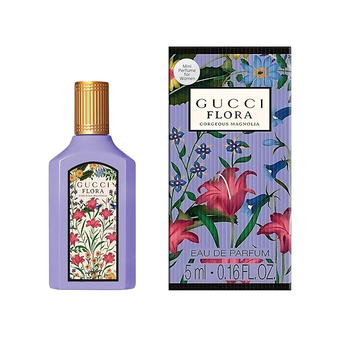 Gucci Flora Gorgeous Magnolia Perfume for Women EDP Mini Splash 0.16 Fl Oz