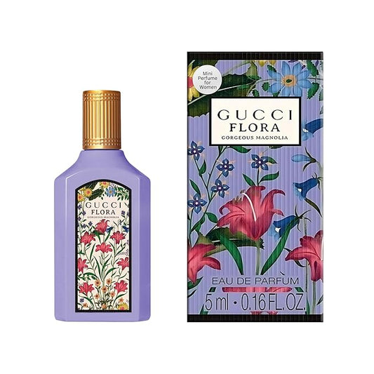 Gucci Flora Gorgeous Magnolia Perfume for Women EDP Mini Splash 0.16 Fl Oz