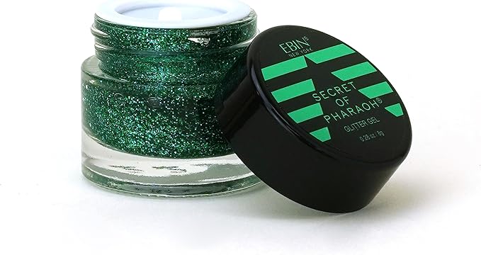 Dazzle and Delight: Secret of Pharaoh Glitter Gel for Hair, Body and Face - Lucky Clover | 6 Vibrant Colors, Long Lasting Sparkles, Ideal for Parties, and Festival Look, Glammarous Effect