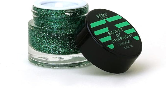 Dazzle and Delight: Secret of Pharaoh Glitter Gel for Hair, Body and Face - Lucky Clover | 6 Vibrant Colors, Long Lasting Sparkles, Ideal for Parties, and Festival Look, Glammarous Effect