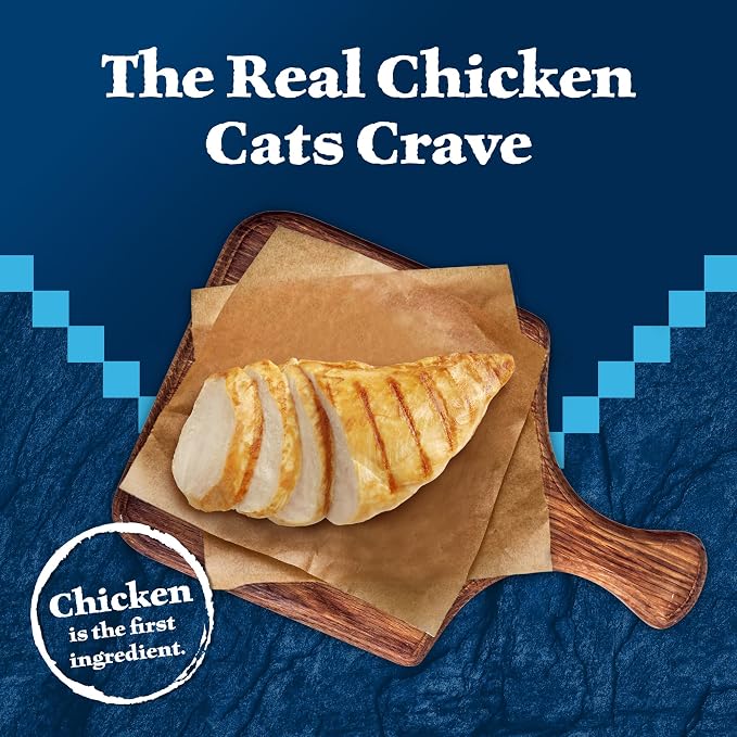 Blue Buffalo Wilderness High-Protein Grain-Free Wet Food for Adult Cats 7+,Chicken Recipe,5.5-oz.,(Pack of 48)