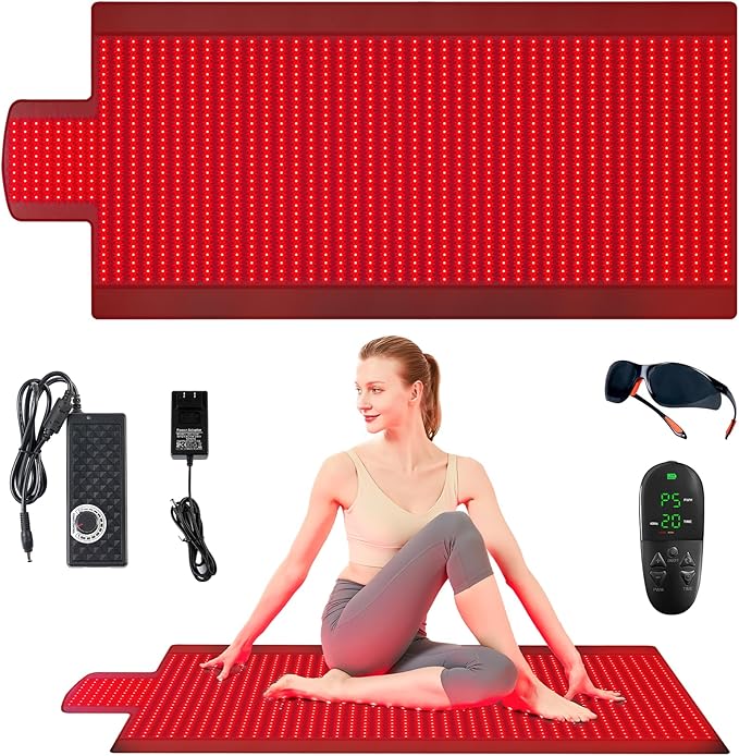 Red Light Therapy Mat for Body, 76"x 33" Red and Infrared Light Therapy Blanket with 660nm & 850nm Dual Wavelengths, 1370 LEDs Infrared Light Therapy for Full Body Pain Relief, Improved Sleep
