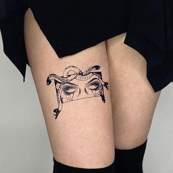 Semi Permanent Tattoo, Last 7-15 Days Temporary Tattoos for Hands, Premium Fake Tattoo Stickers, Water-Resistant and Non-reflective, Realistic Look