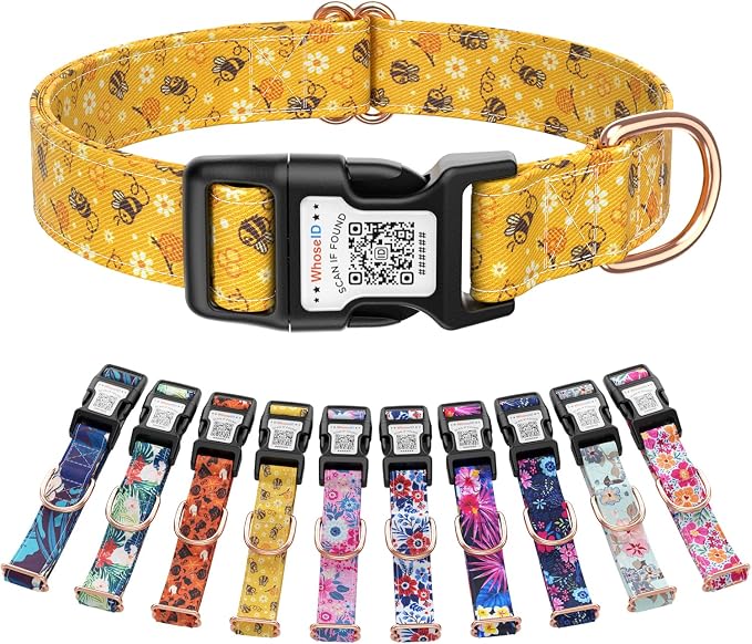 Dog Collar for Small Dogs with Smart QR Tags