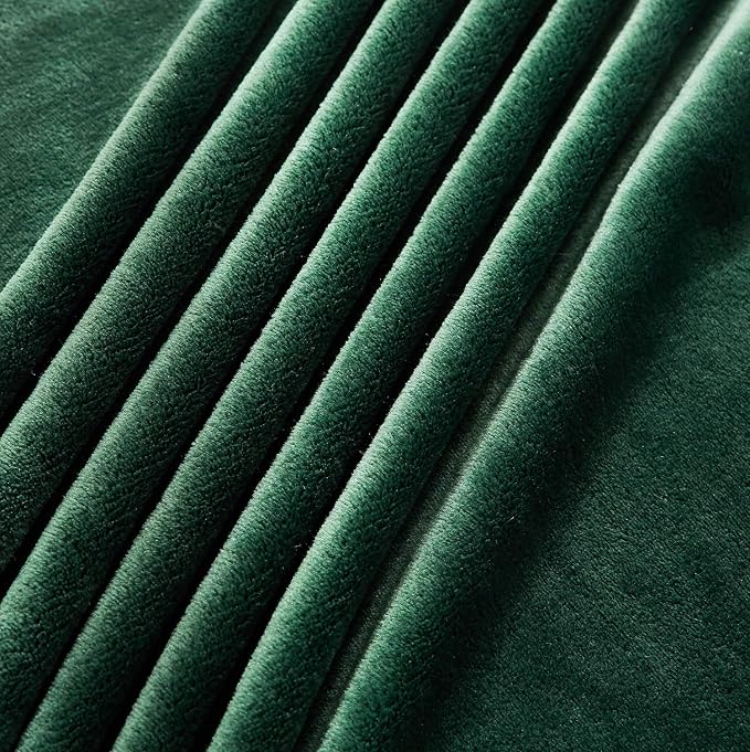 TASTHROW Large Flannel Fleece Throw Blanket, 60×80 Inch - Dark Green | Cozy Lightweight Thick Blanket - All Seasons Suitable for Women, Men and Kids