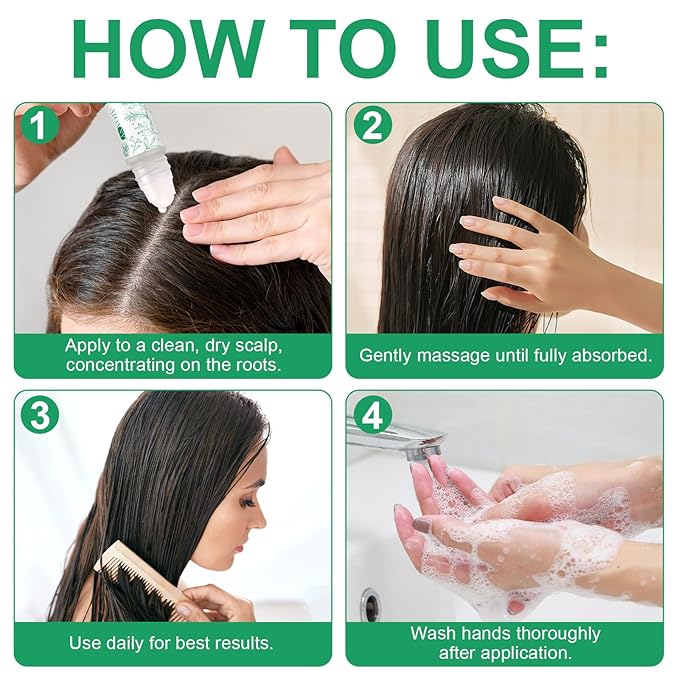Hair Growth Serum Roll-On(20ml), Hair Growth Oil with 3% Rosemary, 3% Redensyl, 2% AnaGain Scientifically Proportioning, Helps Support Thicker, Fuller Hair Appearance, No-Rinse, Fast-Absorbing