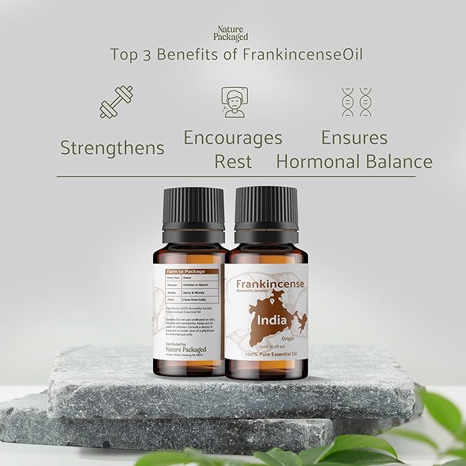 Frankincense Essential Oil - Direct from Madhya Pradesh, India - Pure Essential Oil for Diffusers and Aromatherapy | 100% Pure Therapeutic Grade Natural Aceite de Incienso (15ml)