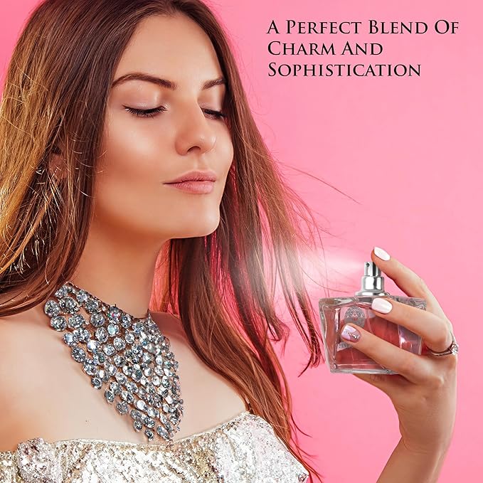 Verse Pink Crystal Eau De Parfum for Woman - Top Notes of Pomegranate, Yuzu & Iced Accord - Base Notes of Peony, Lotus, Magnolia, Amber, Musk & Mahogany - Floral & Fruity Scent - Elegant 100ml Bottle