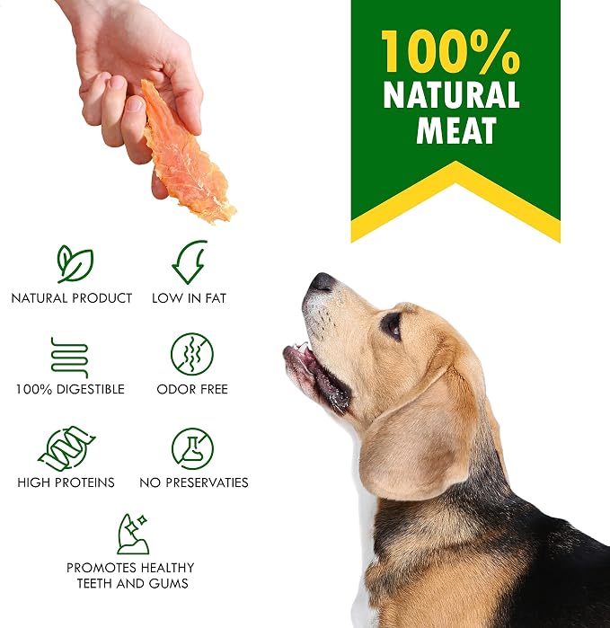 Beloved Pets Dog Treats Chicken Jerky Breast - Human Grade Meat Sticks - Natural Pet Dried Snacks Rawhide - Free - Long Lasting Chews for Large & Small Dogs (10.6 oz (Pack of 1), Chicken Jerky Breast)
