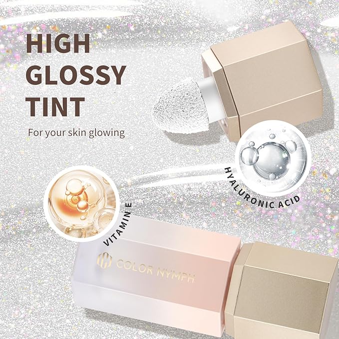 Color Nymph Gel Liquid Highlighters Chameleon Liquid Makeup Highlighter With Sponge Tip For Face Eye Body Cream Glint Highlighter - 02# Fluorescent Light Purple