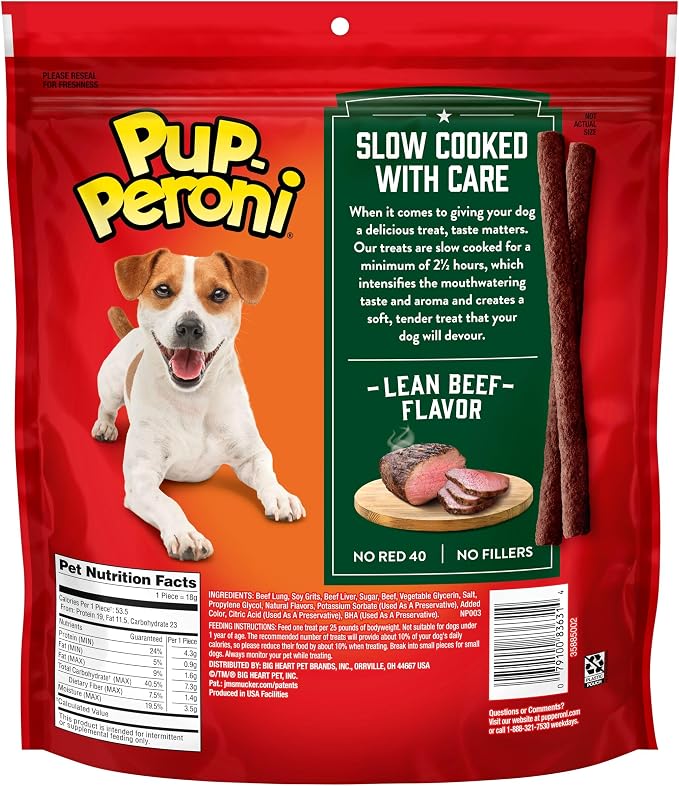 Pup-Peroni Lean Beef Flavor Dog Treats, 22.5 Oz. Bag