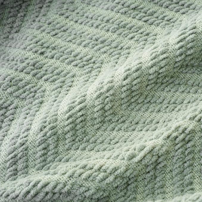 BATTILO HOME Sage Green Throw Blanket for Couch, 50"x60" | Knit Sage Throw Blanket Versatile for Couch, Super Soft Warm Spring Green Blanket for Bed Sofa