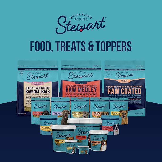 Stewart Freeze Dried Dog Treats, 100% Chicken Breast, 14.8oz Tub (2 Pack) | Premium Quality Raw Protein, Single Ingredient, High Protein Training Treats & Food Topper, No Refrigeration, Cat Friendly
