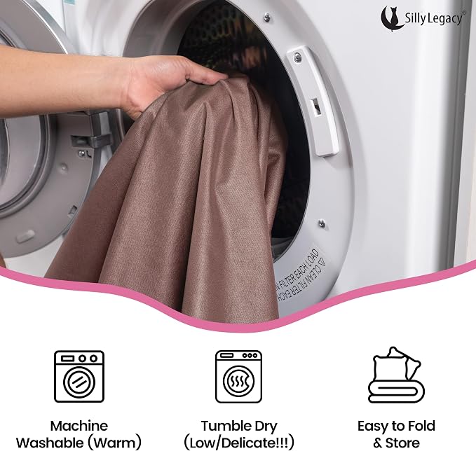 Thin Reversible Waterproof Protective Cover or Liner for Bed or Couch (Queen Size, 96 x 82 inch), for Dogs and Cats, Babies; Incontinence, Dirt, Drool